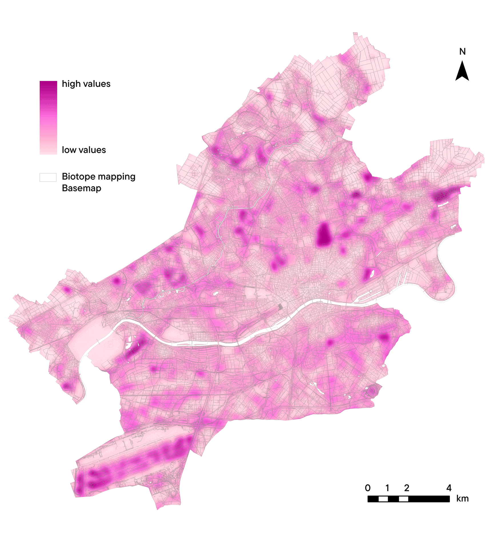 Scenario Habitat Roofs: All existing green roofs transformed into habitat roofs