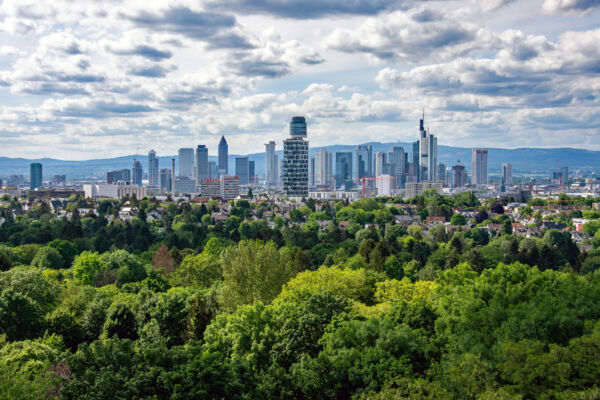 Blick auf die Frankfurter Skyline