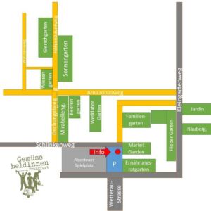 Wegbeschreibung zum Treffpunkt des Workshops: Parkplatz des Abenteuerspielplatzes Günthersburgpark am Ende der Wetteraustraße, 60389 Frankfurt am Main